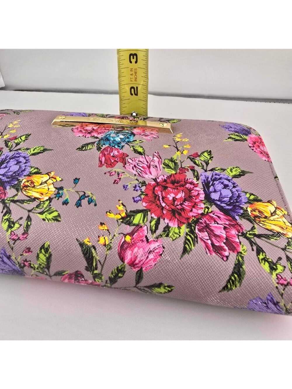 Betsey Johnson Floral Print Zip-Around Wallet With Wrist Strap - Picture 10 of 10